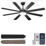 Ceiling 60 Inch Black Remote Control Dimmable Led Light Phylluz ZS106 Fans. Fixed Price $259.99.
