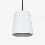 New Transparent White Ceramic Pendant Light Fixture 7.5" Adjustable Fast Ship. Fixed Price $69.97.