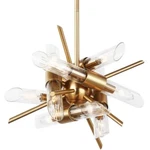 Feiss Quorra Light 17 Inch Burnished Brass Chandelier F3180/12BBS. Fixed Price $399.97.