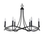 Capital Lighting 431661 Black Sonnet 6-LIGHT 30"W Taper Candle Chandelier. Fixed Price $255.00.