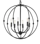 Progress Lighting Pacolet 6-LIGHT Textured Black Chandelier. Fixed Price $165.00.