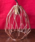 Metal Copper Finish Hanging Pendant Lamp Geometric Teardrop Cage Ceiling Light. Fixed Price $28.00.