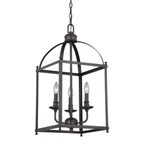 New Vaxcel P0200 Juliet 3-LIGHT Pendant In Transitional Rectangular Style. Fixed Price $399.99.