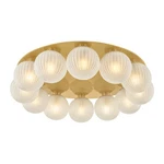 Corbett Lighting Vernazza 12LT Flush Mount, Brass/clear Etched 536-32-VPB. Fixed Price $2438.00.