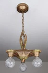 Antique Vintage 30'S Art Deco Markel Ceiling Light Fixture Chandelier 2 Avail. Fixed Price $395.00.