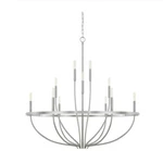 Capital Lighting 428501 Nickel Greyson 12-LIGHT 40"W Taper Candle Chandelier. Fixed Price $140.00.