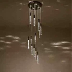 Vivihobb H157'' High Ceiling Crystal Chandelier 16-LED Lights Large. Fixed Price $94.00.