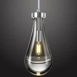 Modern Raindrop Pendant Light - Chrome Teardrop Glass Fixture For Home Decor. Fixed Price $164.99.