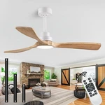52 Inch Ceiling With Light Remote Control 3 Solid Wood Blades Dearnow Fans. Fixed Price $179.99.