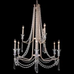 Varaluz Barcelona Light 2-TIER Crystal Chandelier, Transcend Silver 270C09TR. Fixed Price $3449.00.