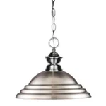 Z-lite Brushed Nickel Modern/contemporary Dome Pendant Light. Fixed Price $124.28.