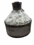 Uttermost Urban Industrial Distressed White Metal Shade Hanging Pendant Light. Fixed Price $75.00.