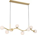 Minka Lavery 3747-732 Curven 8 Light 54" Long Abstract Linear Chandelier Legac. Fixed Price $579.59.