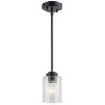Kichler Winslow 1-LIGHT Black Contemporary Shaded Kitchen Mini Pendant Hanging. Fixed Price $26.99.