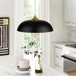 Emliviar Metal Dome Pendant Light 13 Inch Ceiling Hanging+ Shade Black/gold. Fixed Price $42.99.
