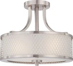 Nuvo Lighting 60/4692 Fusion 13-3/4"W Semi-flush Drum Nickel. Fixed Price $184.99.