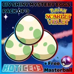 6IV Shiny 3 Mystery Eggs Hatch Your Own Pokemon Scarlet Violet + Masterballs. Fixed Price $11.99.