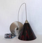 Besa Lighting 1XP-512141-SN Low Volt Kani Pendant Disc Garnet Glass Sat Nickel. Fixed Price $50.00.