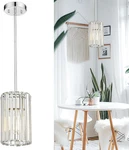 Modern Polished Chrome Crystal Mini Chandelier For Kitchen & Bedroom. Fixed Price $121.99.