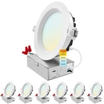 Luxrite 5" Led Recessed Light J-box 18W 5CCT 1600LM Dimmable Wet Rated Pack. Fixed Price $339.99.