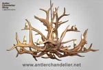 Reproduction Antler Elk Deer Chandelier, Lights, CRL-15. Fixed Price $3098.00.