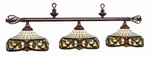 Ram Pool Table Lights Billiards Lighting 34-B60 Three Globes Stained Glass. Fixed Price $847.00.