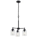 Modern Farmhouse 3-LIGHT Chandelier With Clear Seeded Glass Shade 18 Inches X. Fixed Price $115.95.