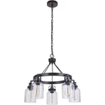 Craftmade 53625-FBDT Foxwood Chandelier Flat Black With Dark Teak. Fixed Price $230.76.