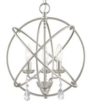 Livex Lighting 40904 Nickel Aria 3-LIGHT 15"W Pillar Candle Pendant. Fixed Price $219.96.