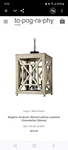 Regina Andrew Wood Lattice 4-LIGHTS Lantern Ceiling Chandelier. Fixed Price $400.00.