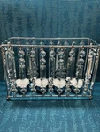 Crystal Beaded 4 Votive Candle Holder Chandelier Style Centerpiece. Fixed Price $21.60.