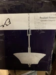 Parts Lot: Commercial Electric 3-LIGHT Brushed Nickel Pendant See Pics/desc. Fixed Price $29.00.