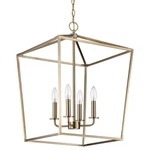 Nuvo Lighting 60/7931 Emma 4 17"W Taper Candle Pendant - Brass. Fixed Price $546.99.