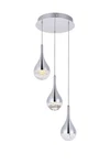 Elegant Lighting 3803D12 Amherst 10"W Led Suspension - Chrome. Fixed Price $382.00.