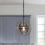 Hdc Barton Bay 1-LIGHT Bronze & Champagne Pewter Orb Mini Pendant Hangling. Fixed Price $27.99.