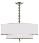Crystorama 9507-SN Luxo 5-LIGHT Drum Shade Chandelier Satin Nickel. Fixed Price $798.00.