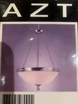 Aztec Brushed Nickel Inverted Pendant Light Fixture Round Glass Ceiling. Fixed Price $60.00.