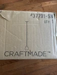 Craftmade Almeda Light Mini Pendant W/o Bulb New Box #37791. Fixed Price $29.95.
