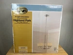 Hampton Bay Highland Park 5-LIGHT Brushed Nickel Chandelier 1001 409 289. Fixed Price $29.95.
