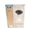 Hampton Bay 401 415 Flush Mount Ceiling Light Oil-rubbed Bronze Frosted Glass. Fixed Price $15.00.