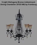 Framburg Model# 9725MB CHANDELIER-5 Light-mahogany Bronze Liebestraum. Fixed Price $495.00.