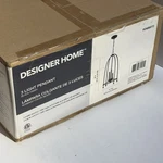 Designer Home 3-LIGHT Pendant Chandelier Ceiling Black Finish New. Fixed Price $63.00.