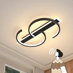 Modern Ceiling 19.68IN 2 Rings Black Voice Control Bedroom Lights For C.... Fixed Price $97.33.