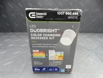 Commercial Electric 4IN Led Duobright Color Select Recessed Light Kit 1007960496. Fixed Price $13.99.