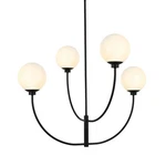 Elegant Lighting LD814D36 Nyomi 36"W Chandelier - Black. Fixed Price $148.75.