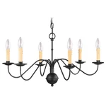 Livex Lighting 4450-04 Heritage 6 27.5 Inch Black Chandelier Ceiling. Fixed Price $299.96.
