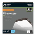 Commercial Electric Led Canopy Light 1008376336 Bronze 4200 Lumens 5000K Dayligh. Fixed Price $50.00.