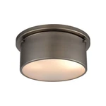 Elk Lighting 12110-2 2-LIGHT Flush Mount Ceiling Frosted Glass Open Box. Fixed Price $73.00.