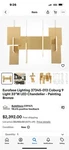 Eurofase Coburg Linera Led Chandelier, Anodized Gold/clear 37345-013. Fixed Price $300.00.
