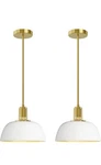 Seol-light 11 White Metal Dome Shade Pole Pendant Fixture With Polished. Fixed Price $109.00.